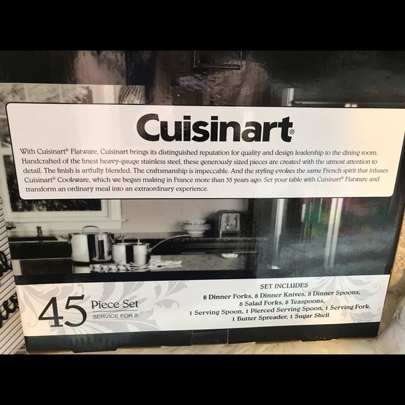 🍴 NIB Cuisinart 45 PC Flatware Dining Set - Picture 2 of 4